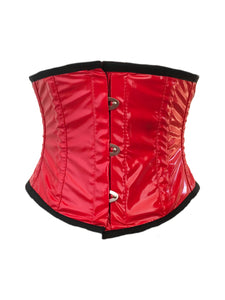 Waspie Cincher Corset in Red PVC