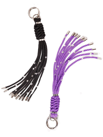 Cat-O-Nine Shibari Whip Charm (Lilac / Black)