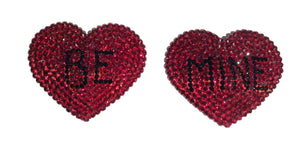 Be Mine Crystal Red Hearts