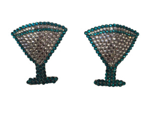 Martini Cocktail Crystal Nipple Pasties