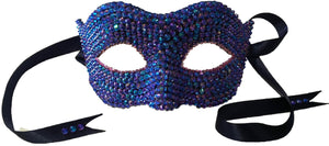 Blue and Purple Crystal Masquerade Mask