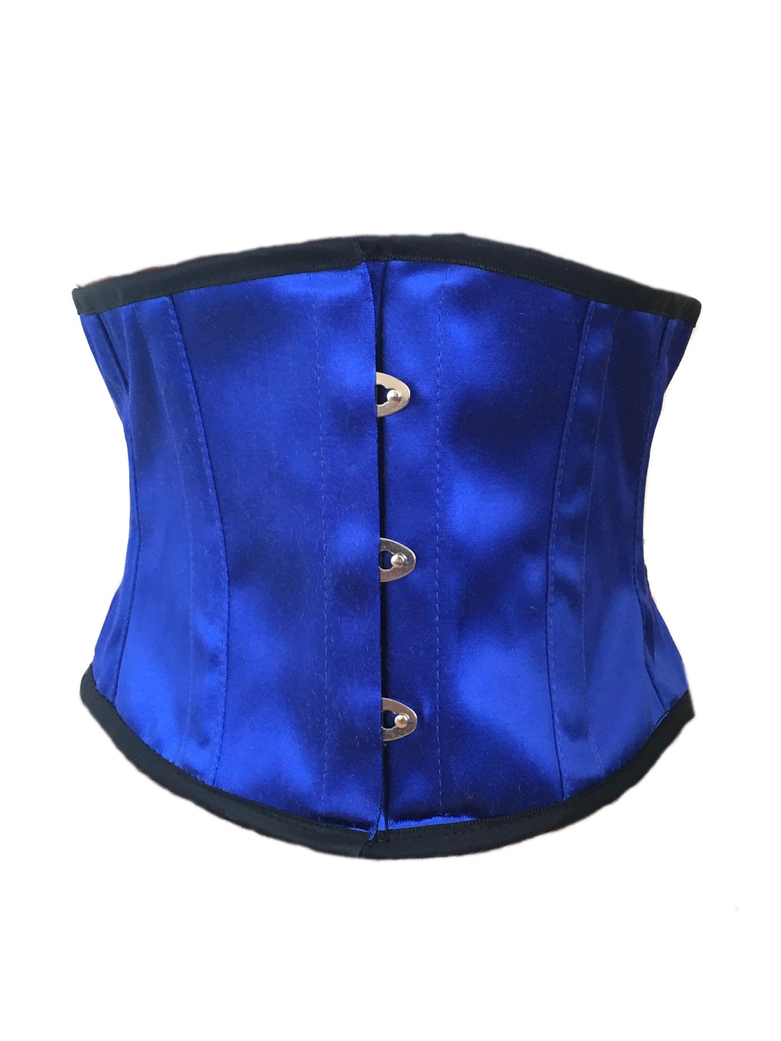 Waspie Cincher Corset in Blue Satin