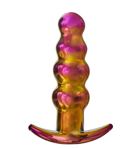 SALE - Beaded Glass Remote Controlled Butt Plug by Glamour Glass - 50% OFF