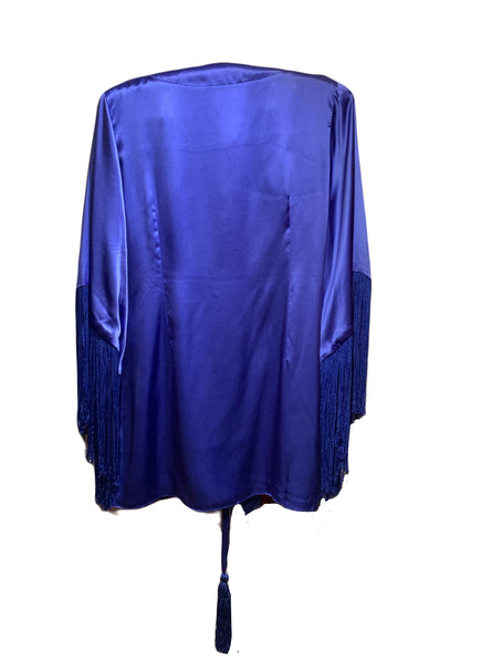 Royal blue Silk Kimono