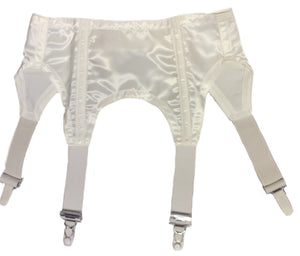 Four Strap Retro Suspender Belt - White She Said Boutique Four Strap Retro Suspender Belt - White She Said Boutique