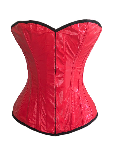 Classic Overbust Corset in PVC Red