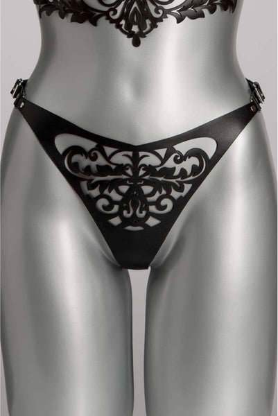 Lilly Luxury Leather Couture Thong by VoyeurX