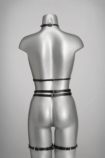 Lilly Luxury Leather Couture Suspender Belt by VoyeurX