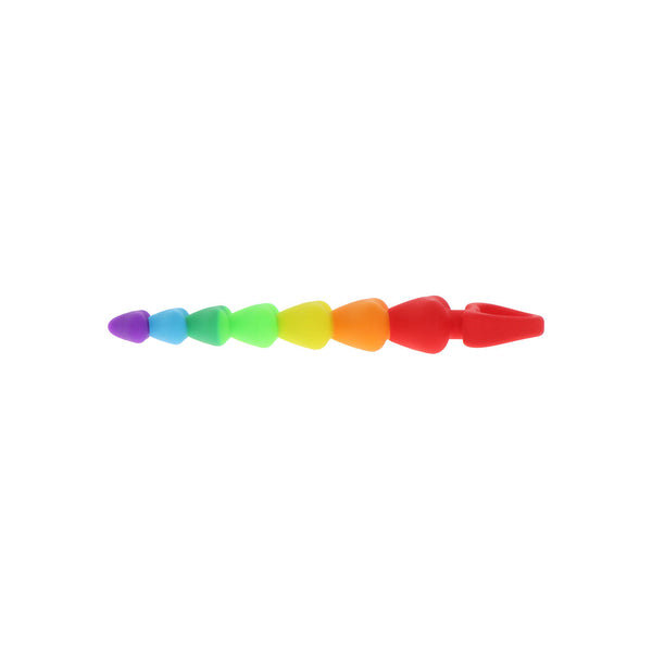 Rainbow Heart Anal Beads