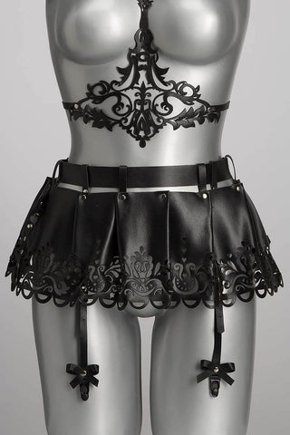 Lilly Luxury Leather Couture Skirt by VoyeurX