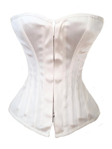 Bridal Classic Overbust Corset in White Satin