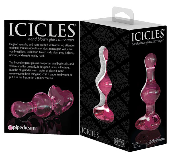 Pink Glass Elegance Plug and Massager by Icicles