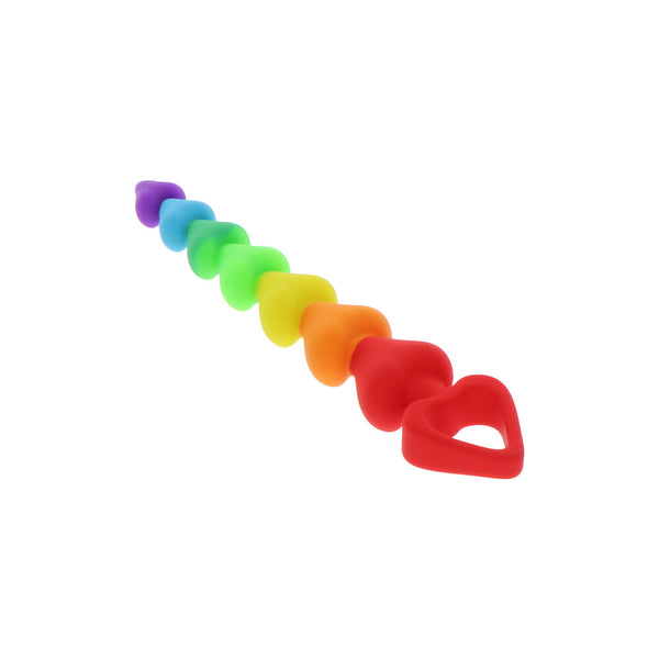 Rainbow Heart Anal Beads