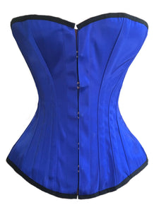 Classic Overbust Corset in Royal Blue Satin