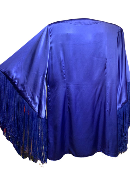 Royal blue Silk Kimono