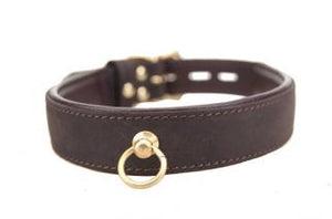 Leather and Gold O Ring Collar - She Said Boutique