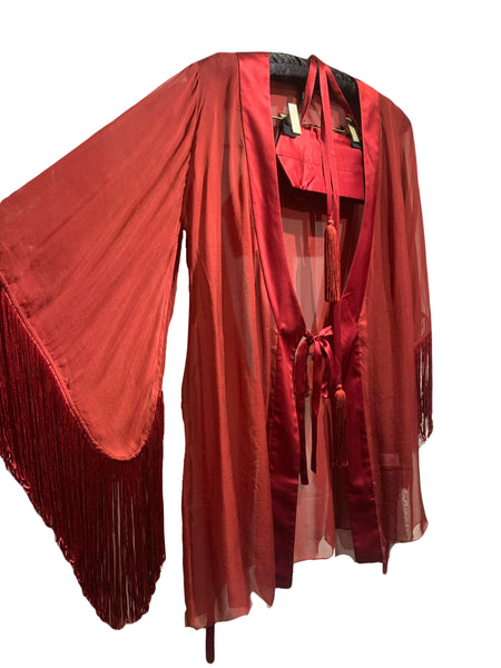 Red Silk Kimono