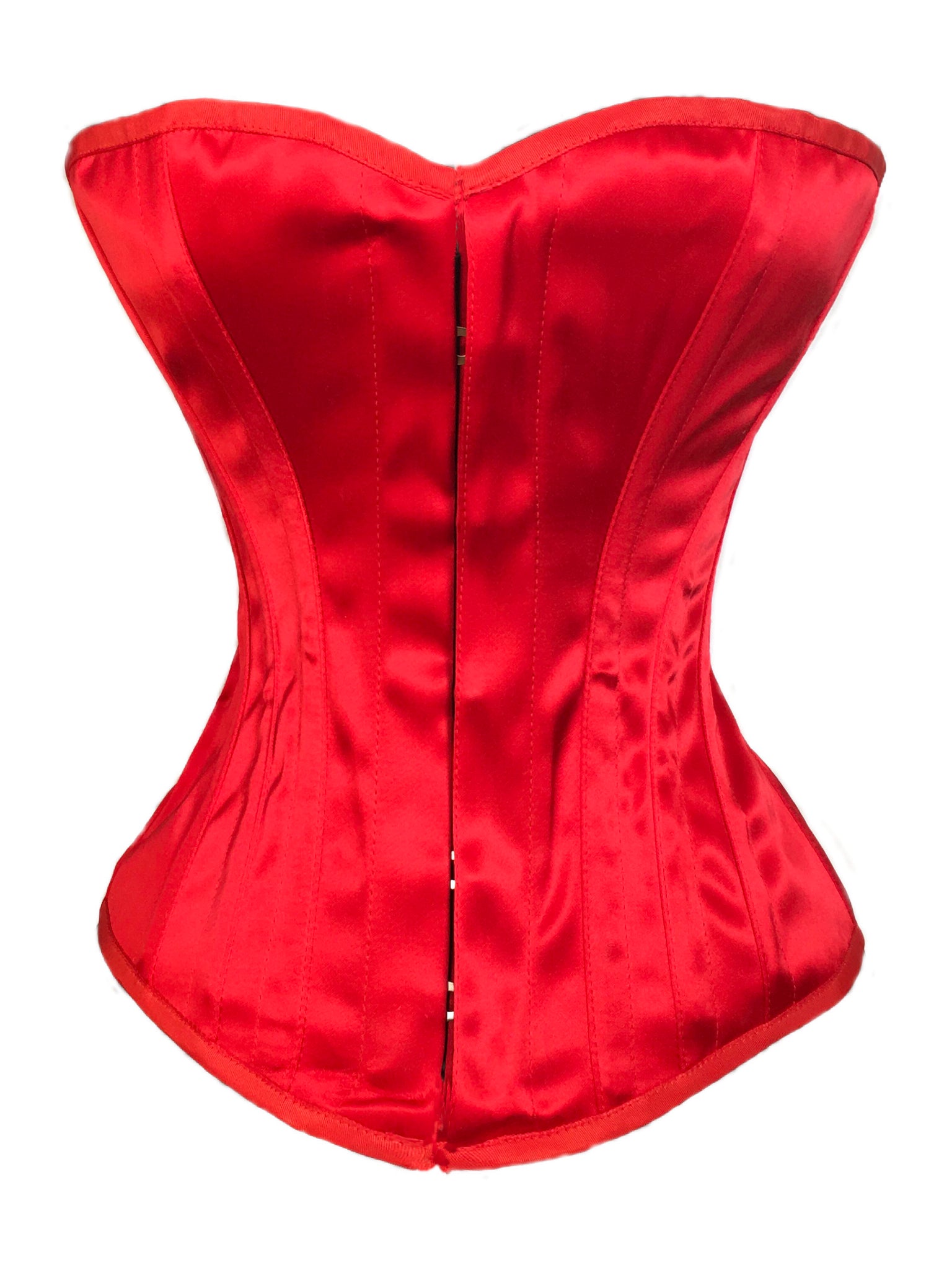 Classic Overbust Corset in Red Satin