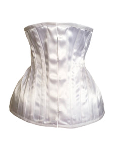 Bridal Extreme Underbust Corset in White Satin