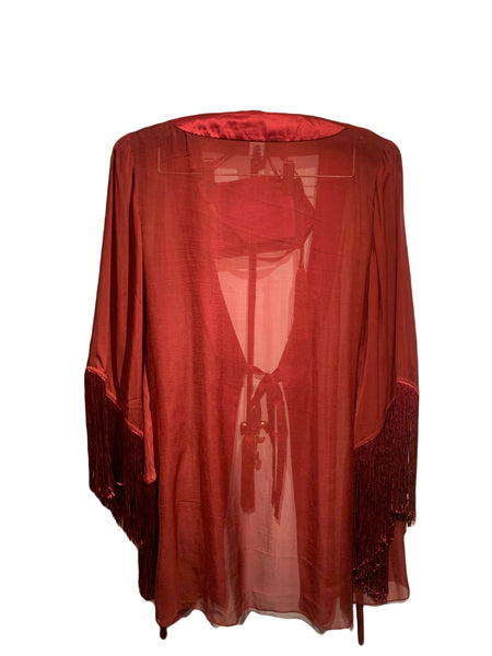 Red Silk Kimono