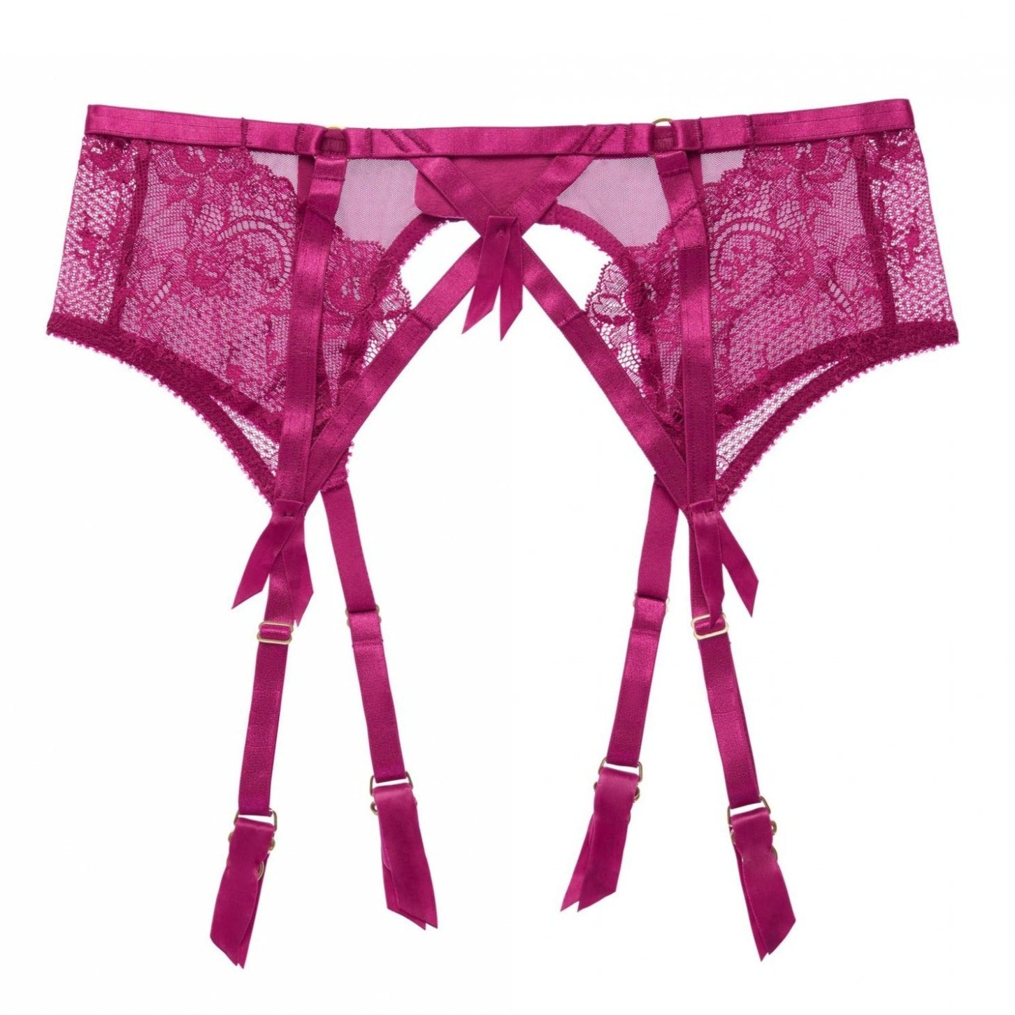 Madame X Magenta Suspender Belt - Last Chance To Buy! (XS/S)