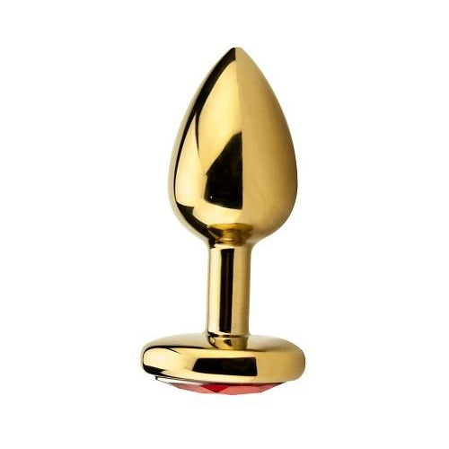 Heart Shaped Crystal Butt Plug Gold