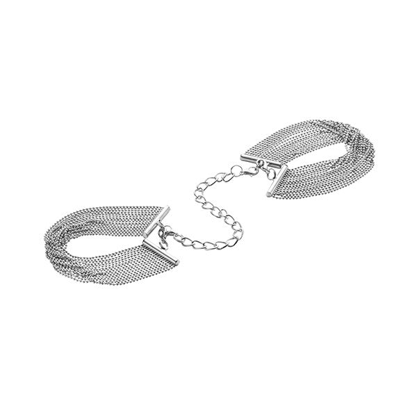 Bijoux Metallic Chain Bracelet Cuffs Silver