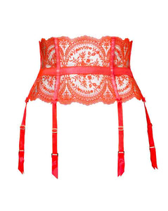 Severine Suspender Belt in Neon Coral by Dita Von Teese