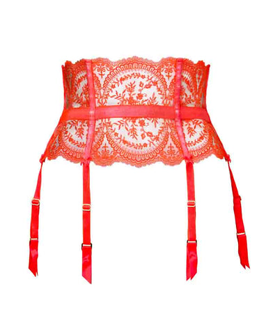 Severine Suspender Belt in Neon Coral by Dita Von Teese