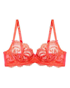 Severine Bra in Neon Coral by Dita Von Teese