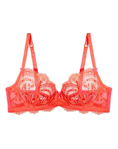 Severine Bra in Neon Coral by Dita Von Teese