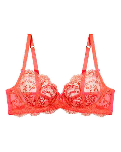 Severine Bra in Neon Coral by Dita Von Teese