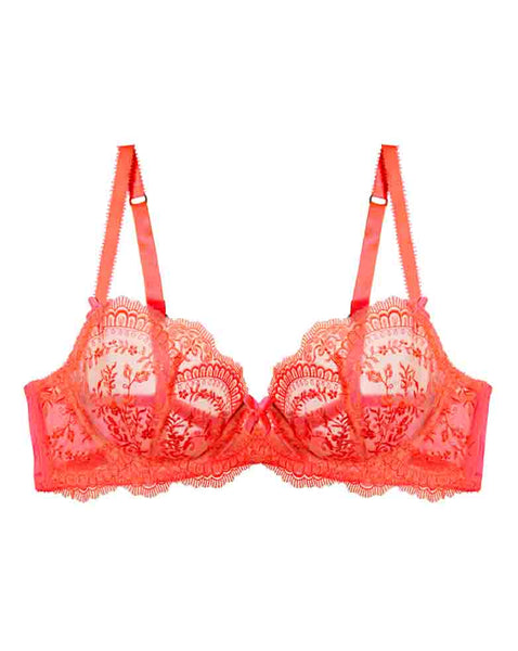 Severine Bra in Neon Coral by Dita Von Teese