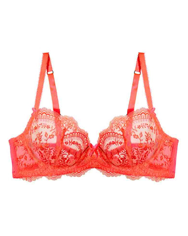 Severine Bra in Neon Coral by Dita Von Teese