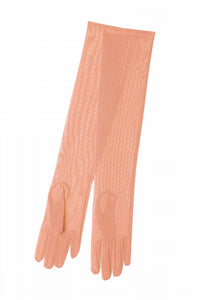 Classic Temptress Long Gloves Peach - Last chance to buy!