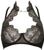 Petra Silver Lace Halter Bra