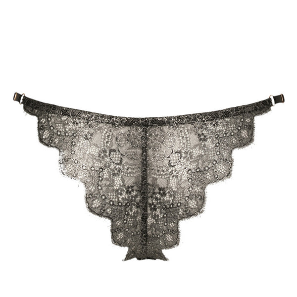 Petra Silver Lace Thong