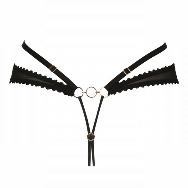 Fawn Metallic Open Lace Thong - Last chance to buy!