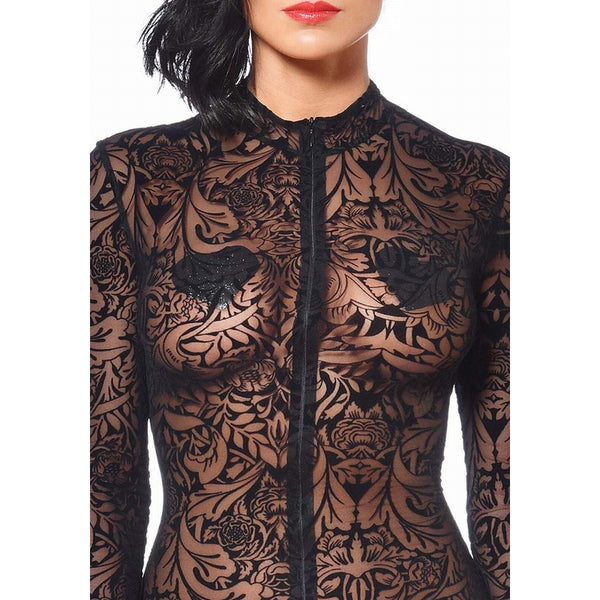 Maori Baroque Floral Catsuit