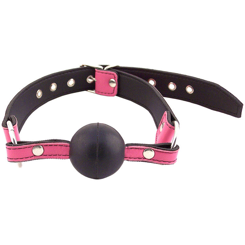 Luxury Leather Ball Gag - Pink