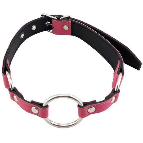 Luxury Leather O Ring Gag - Pink