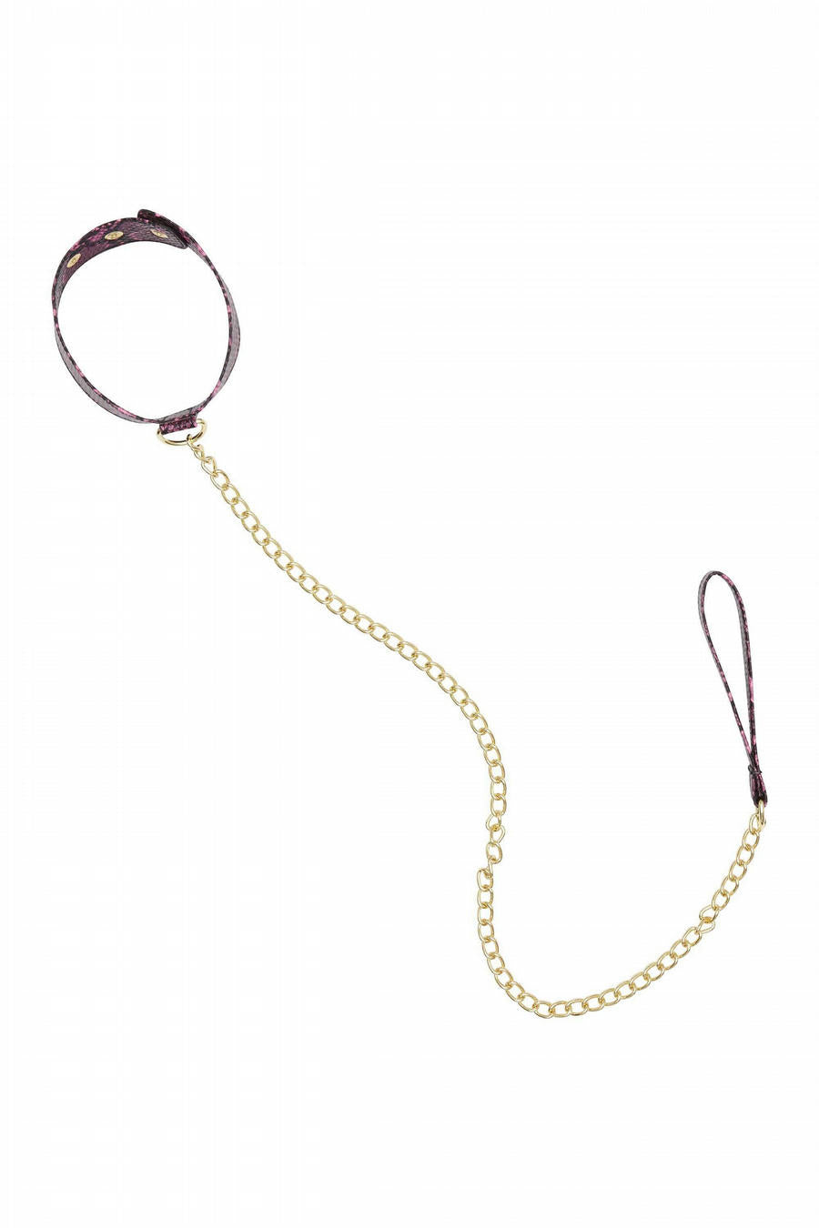 Purple Snake collar with lead