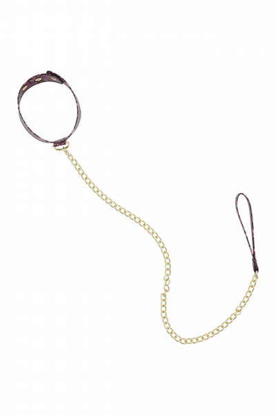 Purple Snake collar with lead