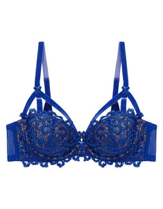 Dahlia Cage Bra Electric Blue by Dita Von Teese- Last One!  (36F)