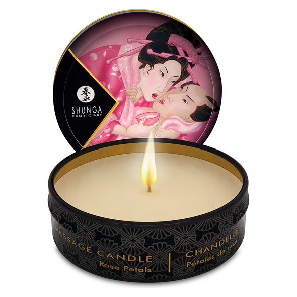Shunga Massage Candle - Rose Petals