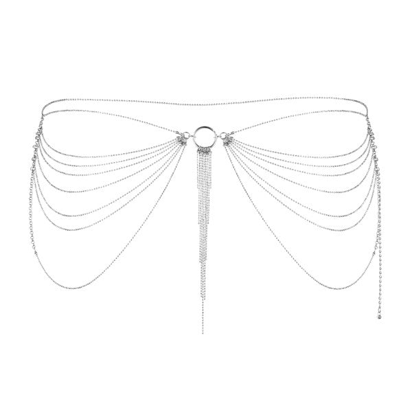 Bijoux Metallic Waist Bum Chain Silver