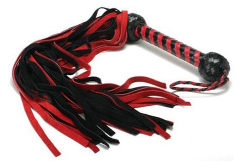Large Suede Flogger Red and Black