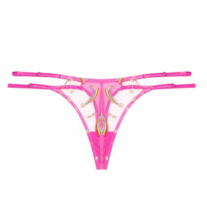 Coccinelle Rainbow Shooting Star Pride Embroidery Thong - Last Chance To Buy!